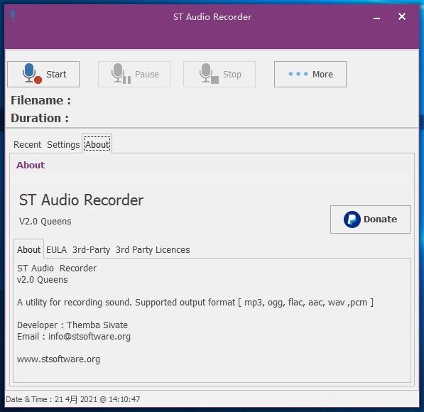 ST Audio Recorder,音频录制工具,音频录制