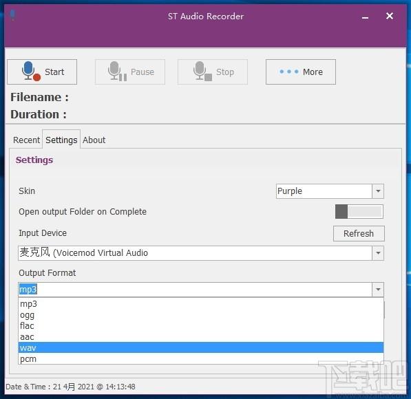 ST Audio Recorder,音频录制工具,音频录制